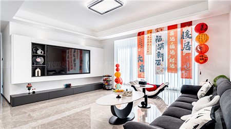 5w打造現(xiàn)代極簡風格的家143m² | 麗爾曼頓全房全屋定制