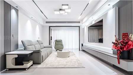 12.8w打造現代黑白灰風格的家136m² | 麗爾曼頓全房全屋定制